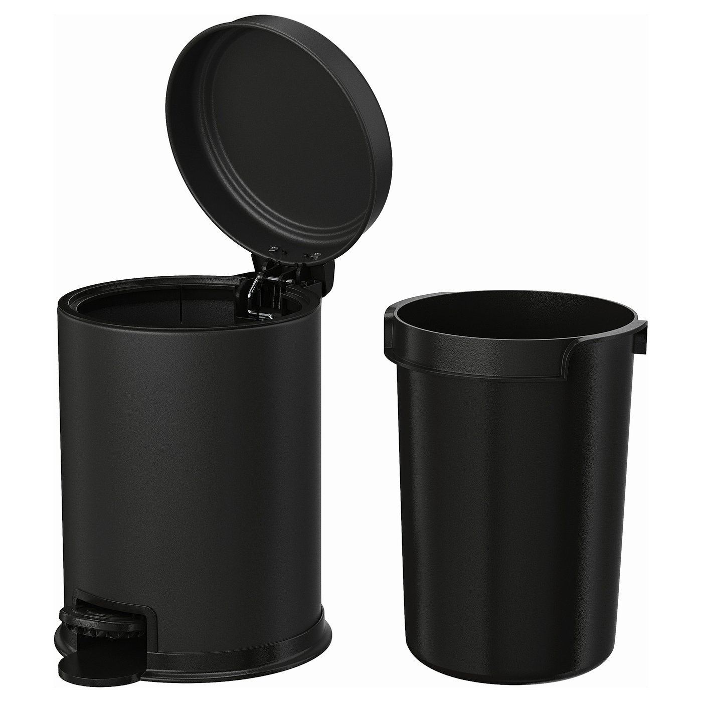 Trash can, black 2