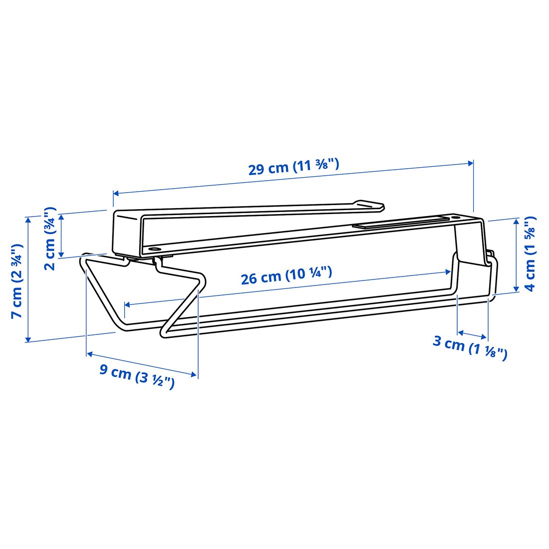 PÅLYCKE clip-on multi-purpose rack, anthracite - IKEA