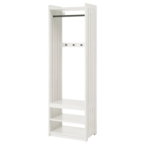 PANGET coat rack with shoe storage unit, white, 233/8x16x75" IKEA