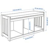 PANGET Storage bench, white
