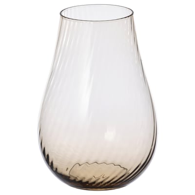 PÅSKÖTRÄD Vase, glass/light brown, 7 ¾ "