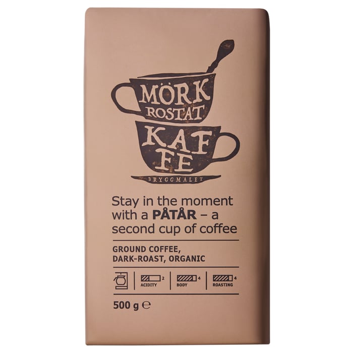 PÅTÅR ground coffee, dark roast, organic/UTZ certified/100 Arabica