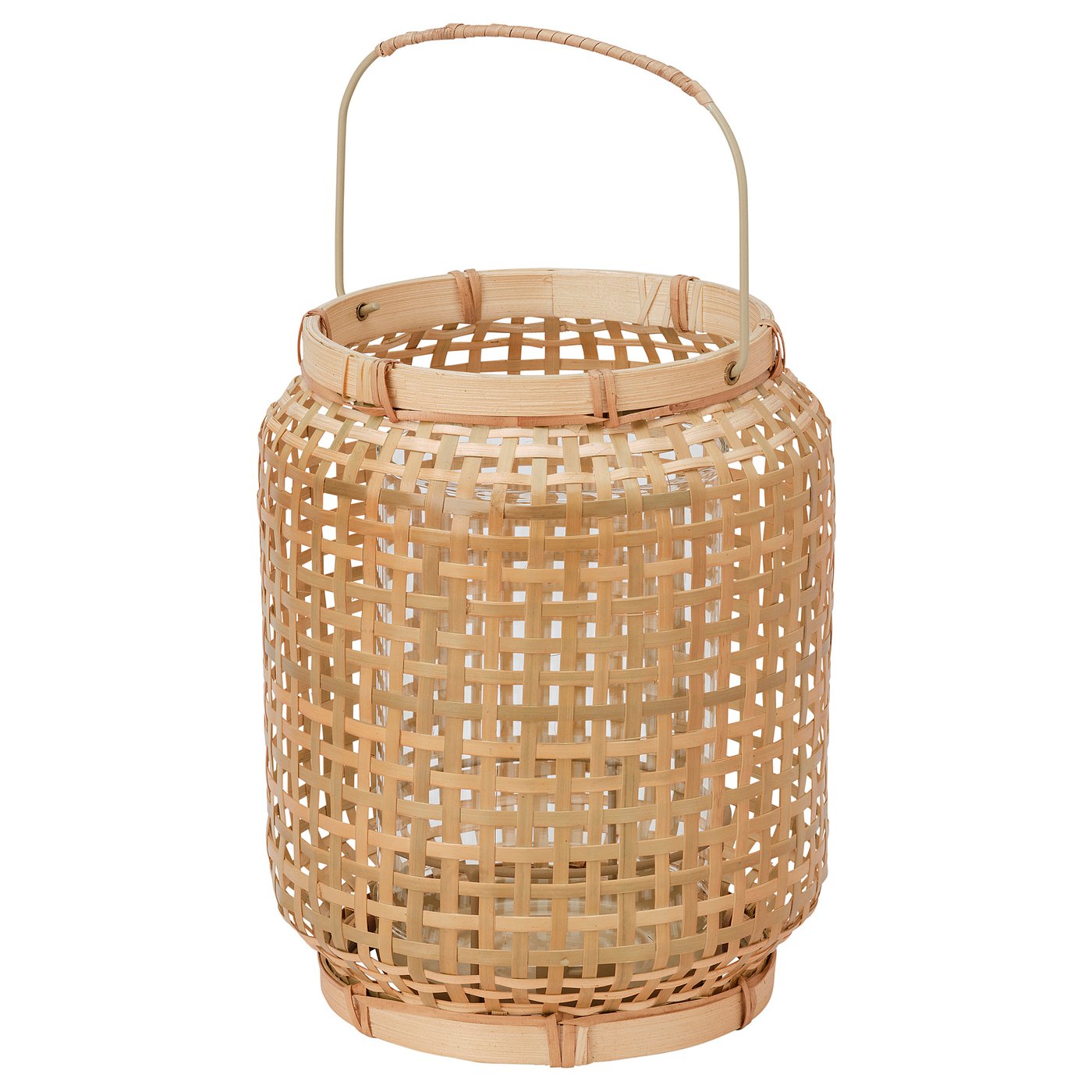 Lantern For Pillar Candle, Bamboo