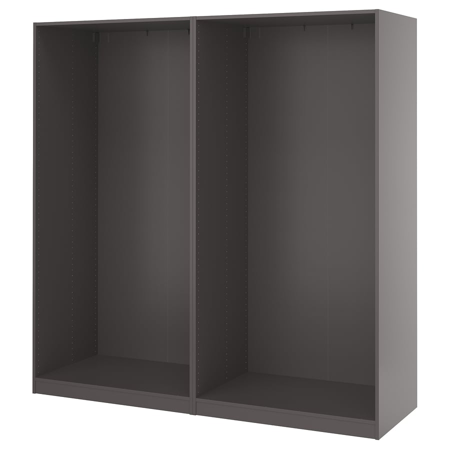PAX 2 wardrobe frames, dark gray, 785/8x227/8x791/4" - IKEA