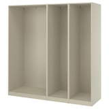 PAX 3 wardrobe frames, gray-beige, 78 5/8x22 7/8x79 1/4 "