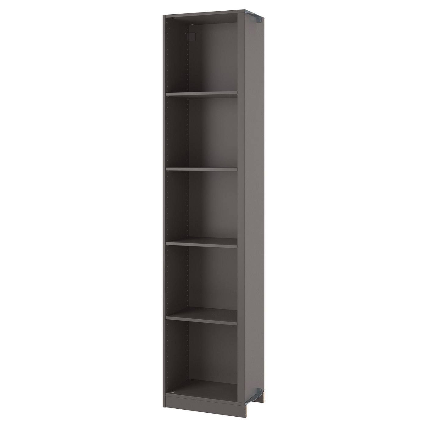 PAX add-on corner unit with 4 shelves, dark gray, 207/8x133/4x927
