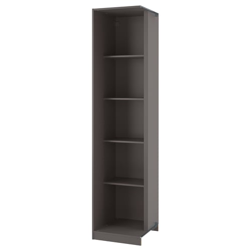 PAX Add-on corner unit with 4 shelves - dark gray 20 7/8x22 7/8x92 7/8 "