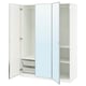 Option: PAX / ÅHEIM Wardrobe combination, white/mirror glass, 59x23 5/8x79 1/4 "