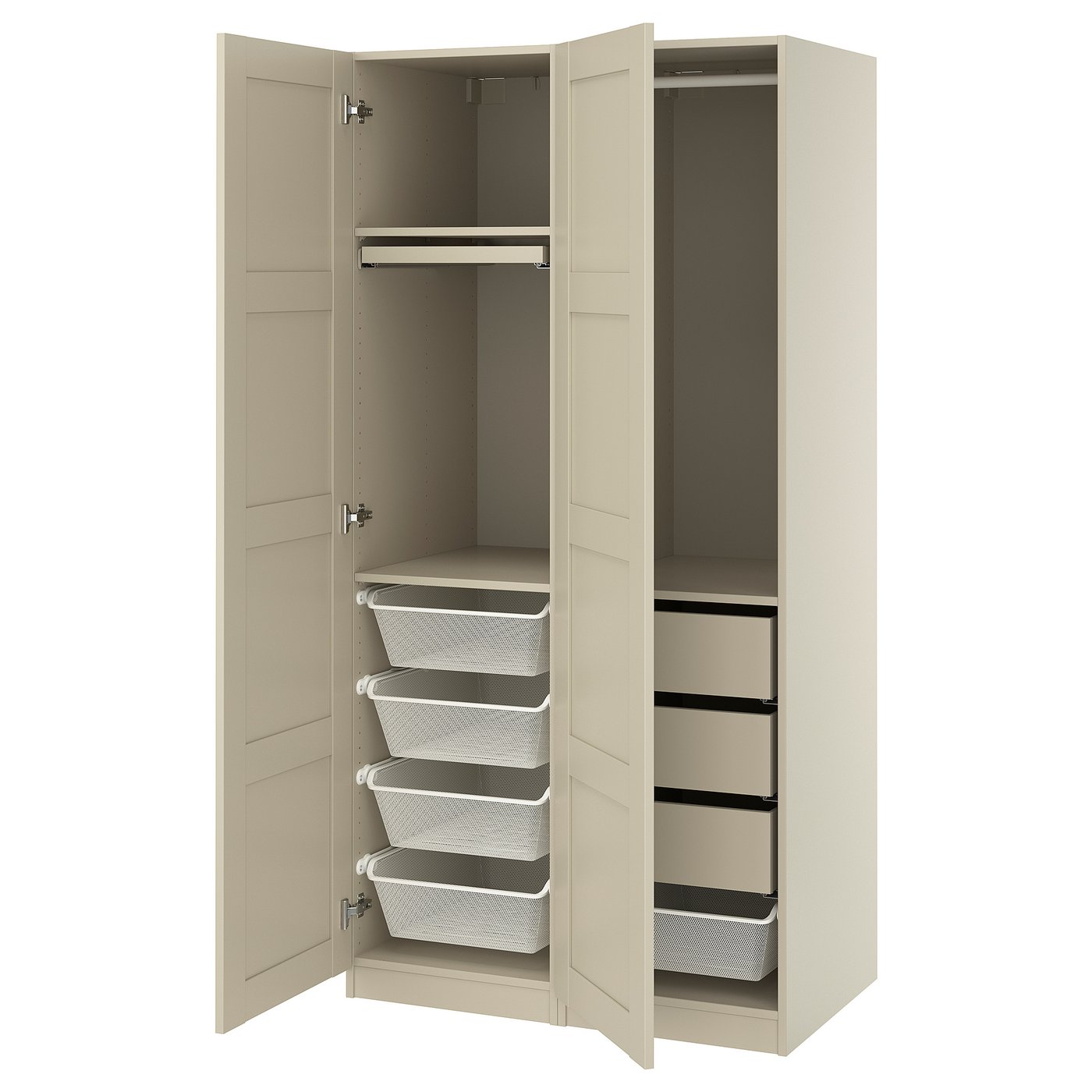 Wardrobe Combination, Gray-Beige/Gray-Beige