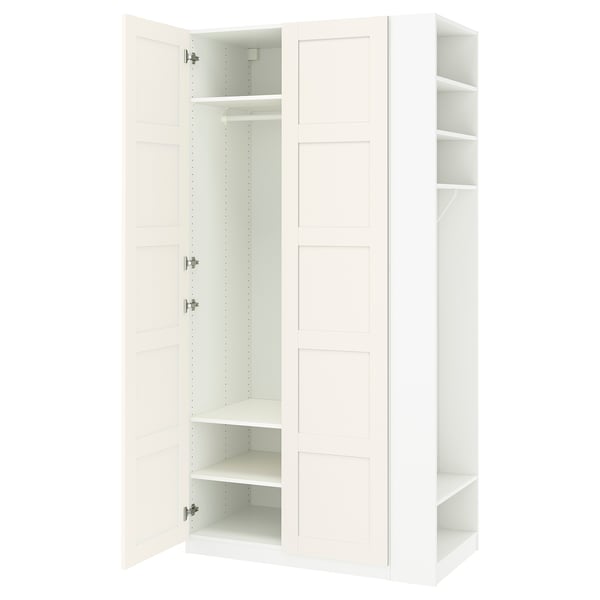 PAX / BERGSBO Wardrobe combination, white white/white, 47 1/4x23 5/8x93 1/8 "