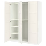 PAX / BERGSBO Wardrobe combination, white/white, 59x23 5/8x79 1/4 "