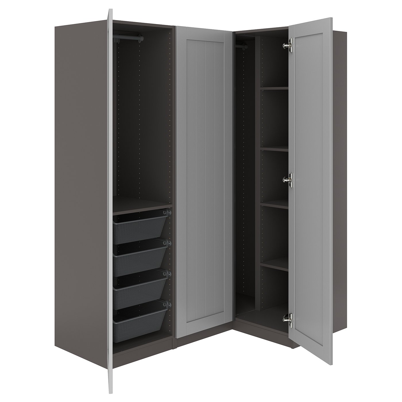 【Ｌ】UNITED ARROWS WEB限定WARDROBE SMARTグレー Amazon.com: Homsee Warm Grey L-Shape Armoire Wardrobe Closet