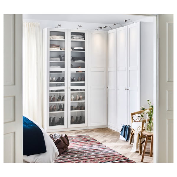 Pax Corner Wardrobe White Tyssedal Tyssedal Glass Ikea