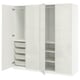 Option: PAX / FARDAL Wardrobe combination, white/high-gloss light gray, 78 3/4x23 5/8x79 1/4 "