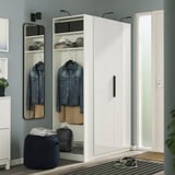 PAX / FARDAL Wardrobe combination, white high-gloss white/white, 47 1/4x23 5/8x79 1/4 "