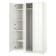 Option: PAX / FARDAL Wardrobe combination, white/high gloss white, 59x23 5/8x93 1/8 "