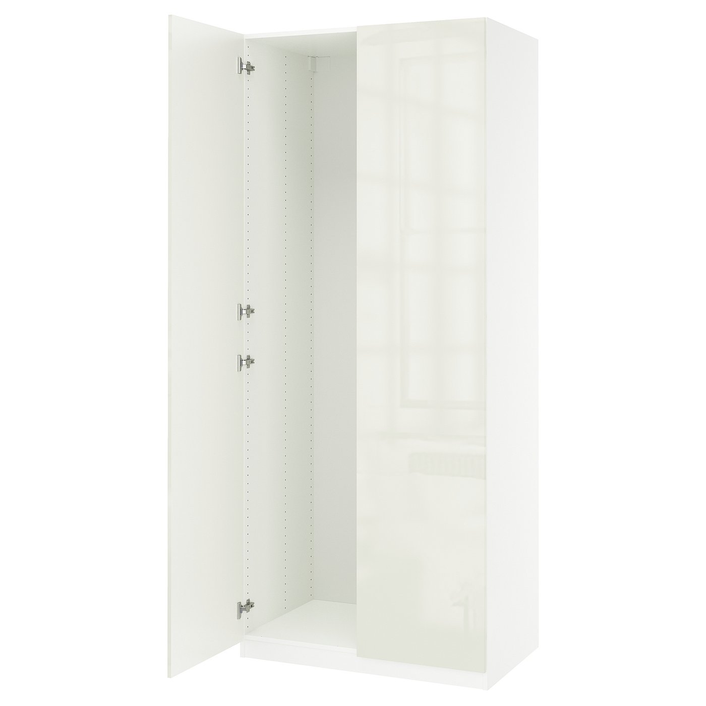 PAX / FORSAND wardrobe combination, white/white, 393/8x235/8x931/8