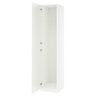 PAX / FARDAL Wardrobe combination, white/high-gloss/white, 19 5/8x23 1/2x93 1/8 "