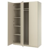 PAX / FORSAND Wardrobe combination, gray-beige/gray-beige, 59x23 5/8x93 1/8 "