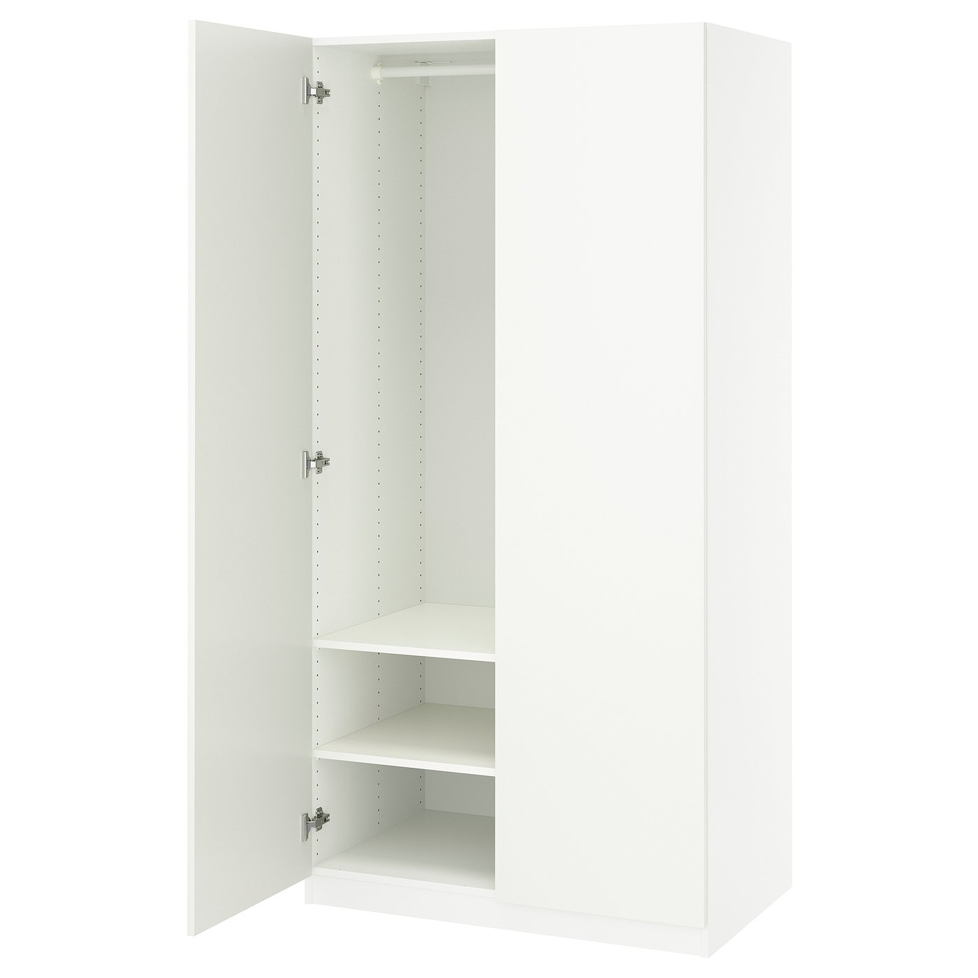 PAX / FORSAND wardrobe combination, white/white, 393/8x235/8x791/4