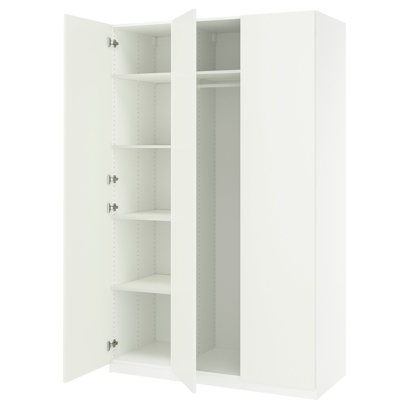 PAX / FORSAND wardrobe combination, white/white, 59x235/8x931/8