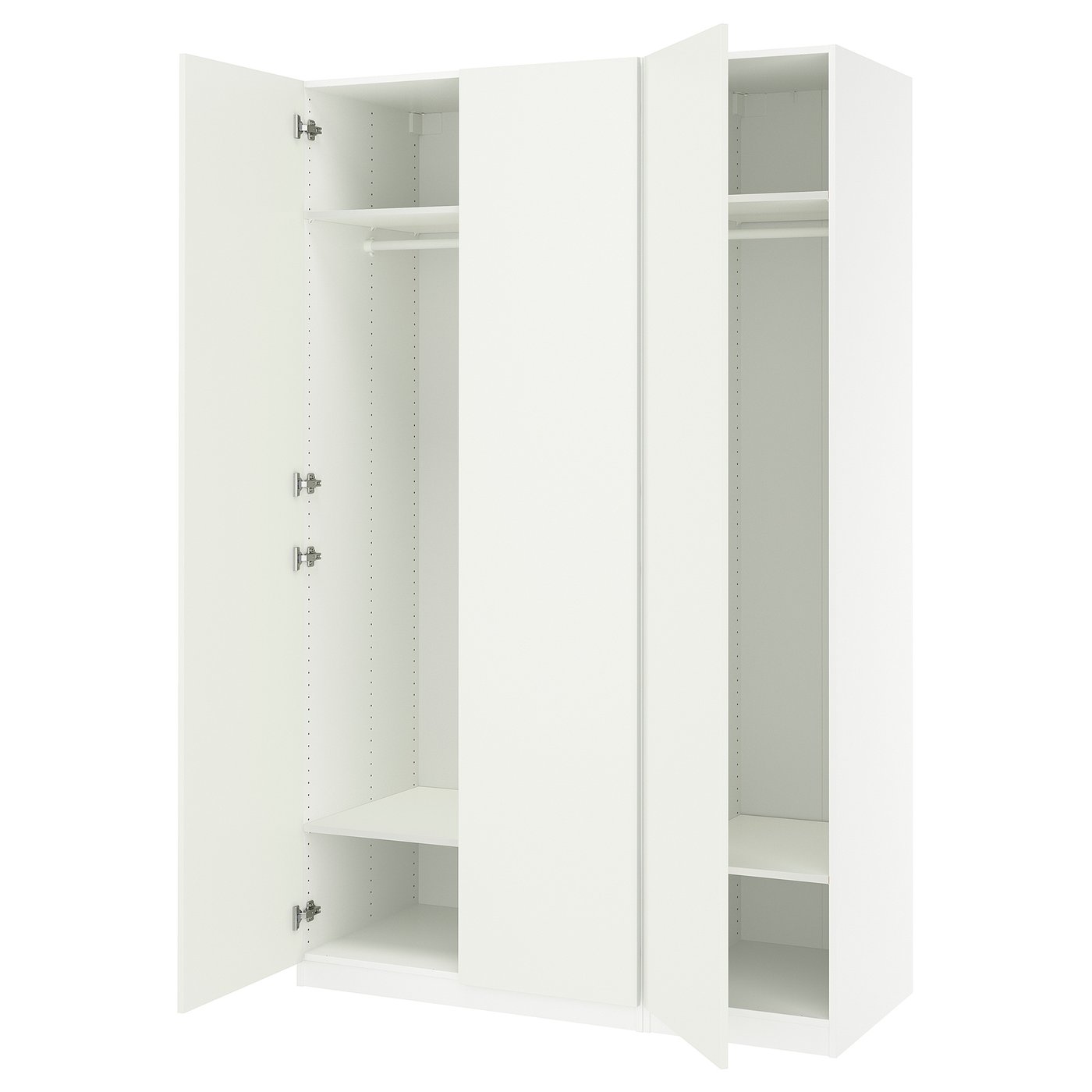 PAX / FORSAND wardrobe combination, white/white, 59x235/8x931/8