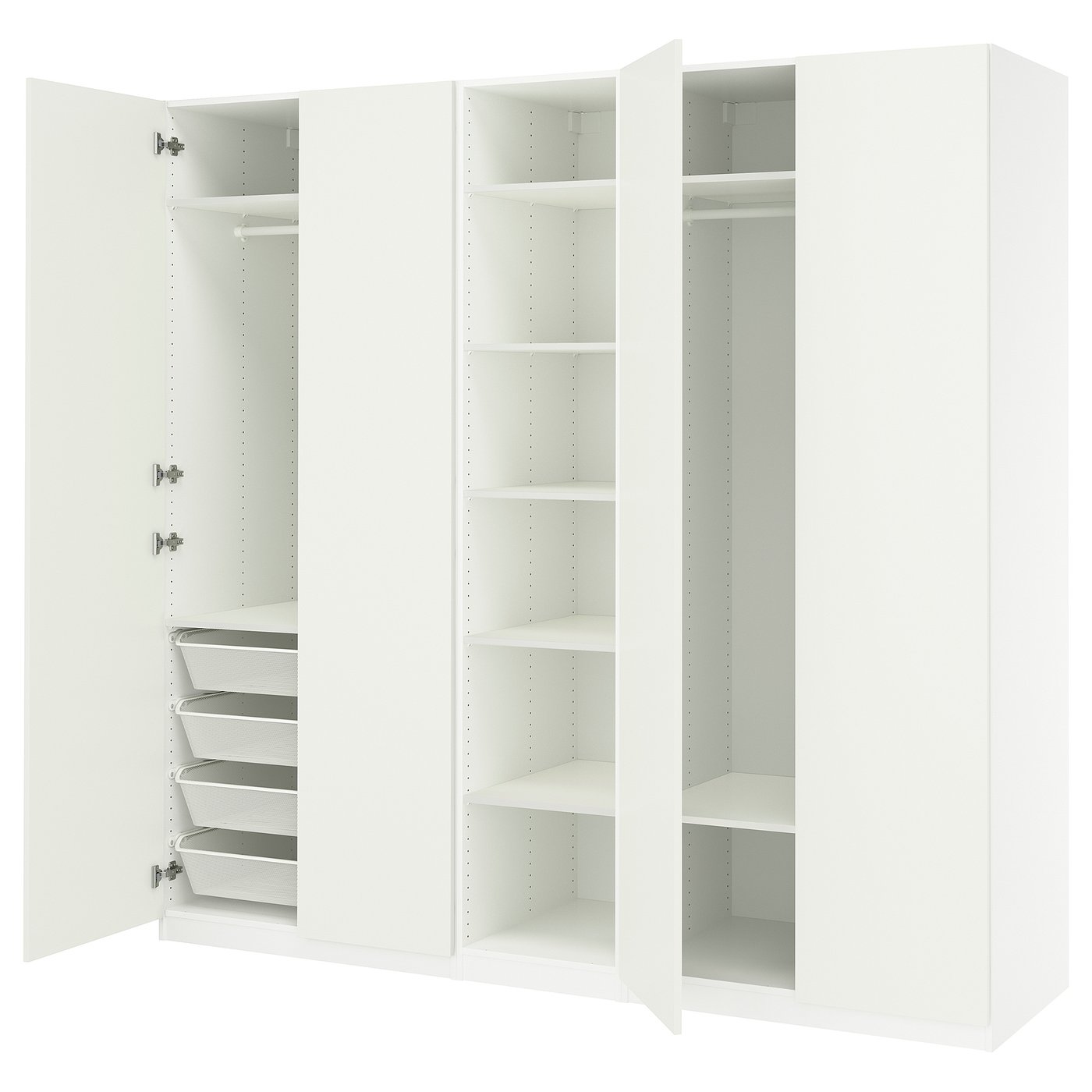 IKEA PAX ホワイト PAX / FORSAND wardrobe combination, white/white, 983/8x235