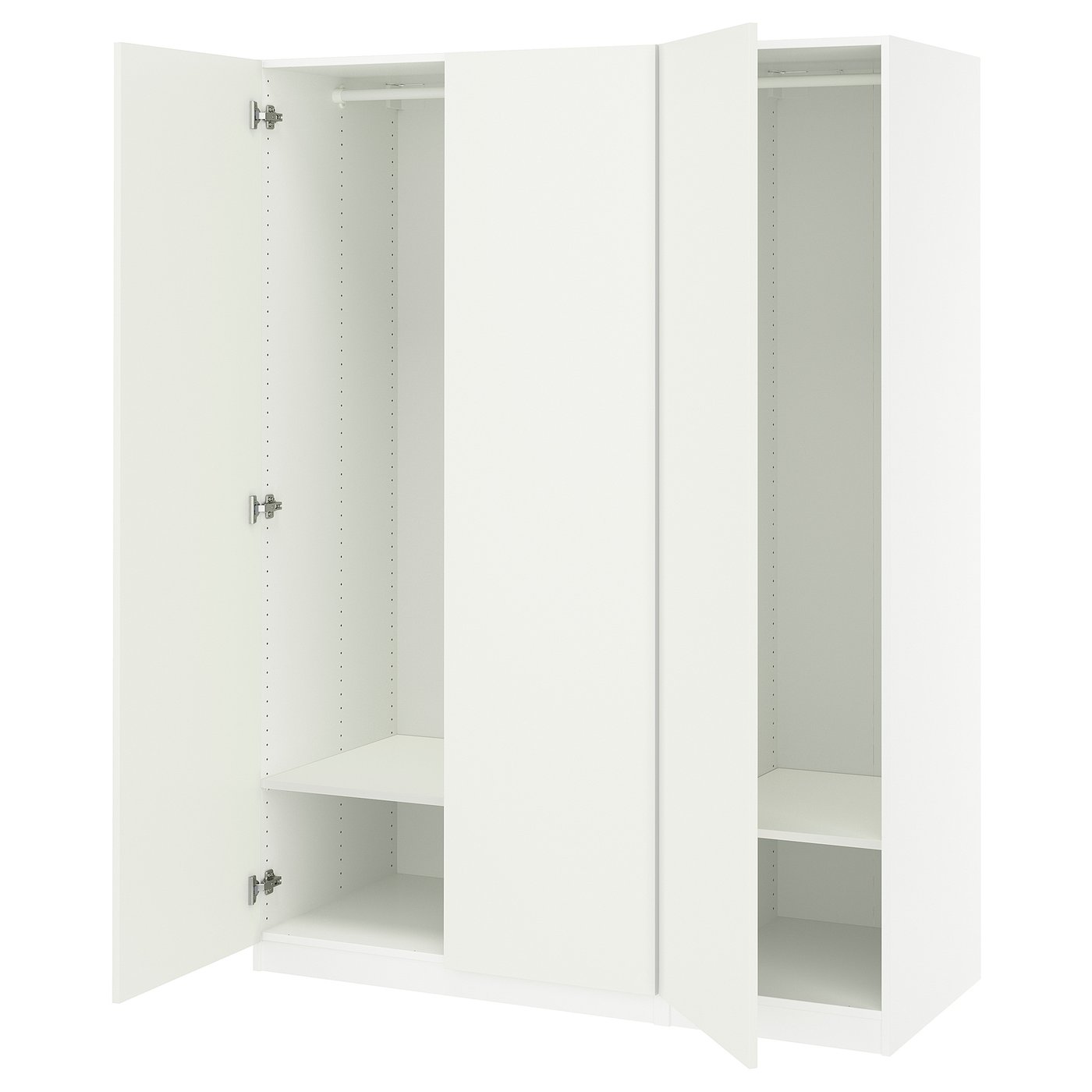 PAX / FORSAND wardrobe combination, white/white, 59x235/8x791/4