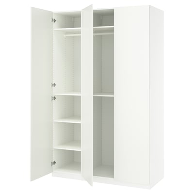 PAX / FORSAND Wardrobe combination, white/white, 59x23 5/8x93 1/8 "