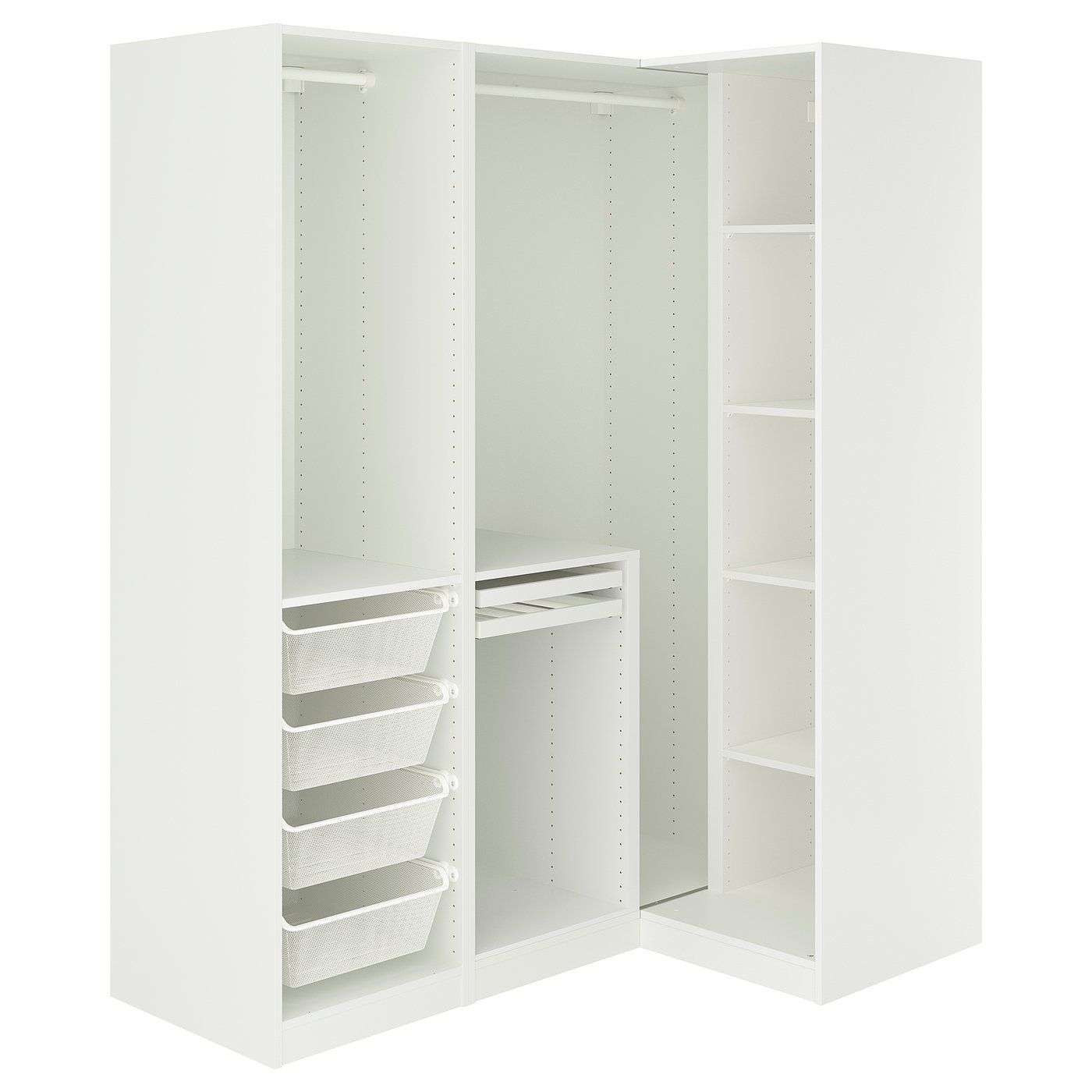 Corner wardrobe, white/blue 2