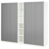 PAX / GULLABERG Wardrobe combination, gray gray/white, 92 1/2x23 5/8x79 1/4 "