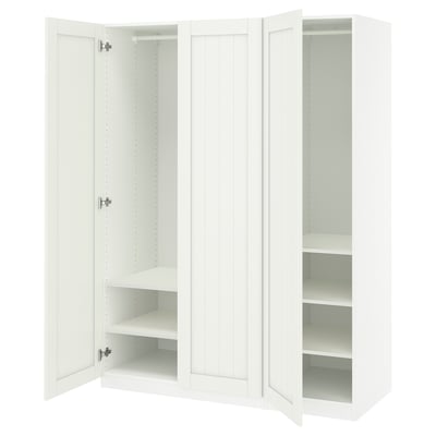 PAX / GULLABERG Wardrobe combination, white/white, 59x23 5/8x79 1/4 "