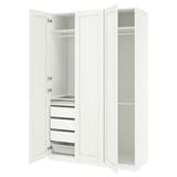 PAX / GULLABERG Wardrobe combination, white/white, 59x23 5/8x93 1/8 "