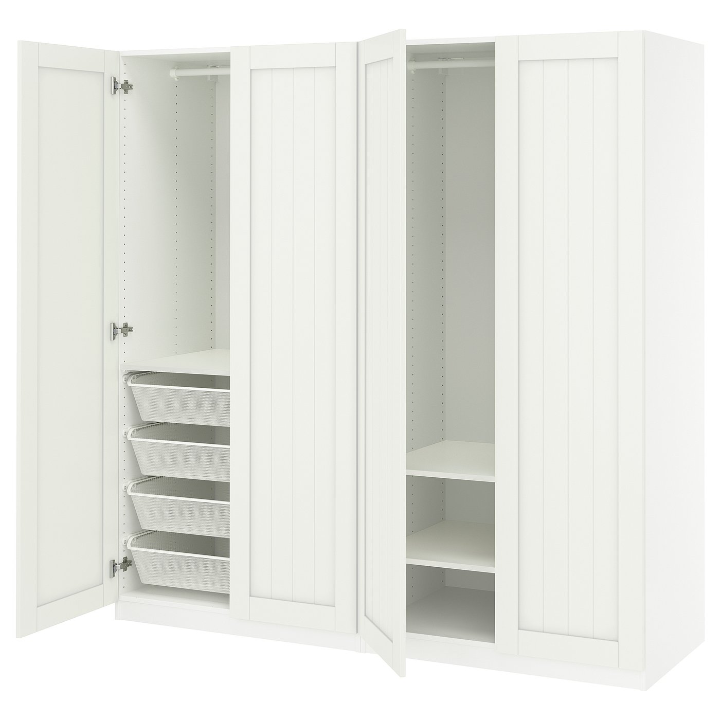 PAX / GULLABERG wardrobe combination, white/white, 783/4x235/8x791