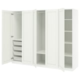 PAX / GULLABERG Wardrobe combination, white/white, 98 3/8x23 5/8x79 1/4 "
