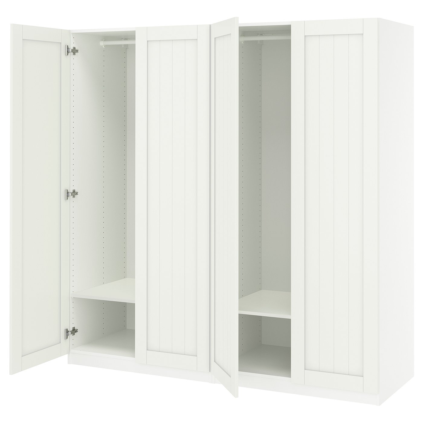 PAX / GULLABERG wardrobe combination, white/white, 783/4x235/8x791