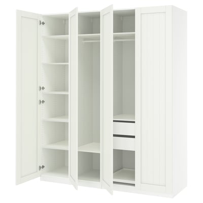 PAX / GULLABERG Wardrobe combination, white/white, 78 3/4x23 5/8x93 1/8 "