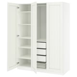 PAX / GULLABERG Wardrobe combination, white/white, 59x23 5/8x79 1/4 "