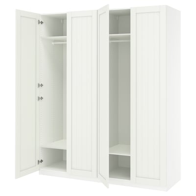 PAX / GULLABERG Wardrobe combination, white/white, 78 3/4x23 5/8x93 1/8 "