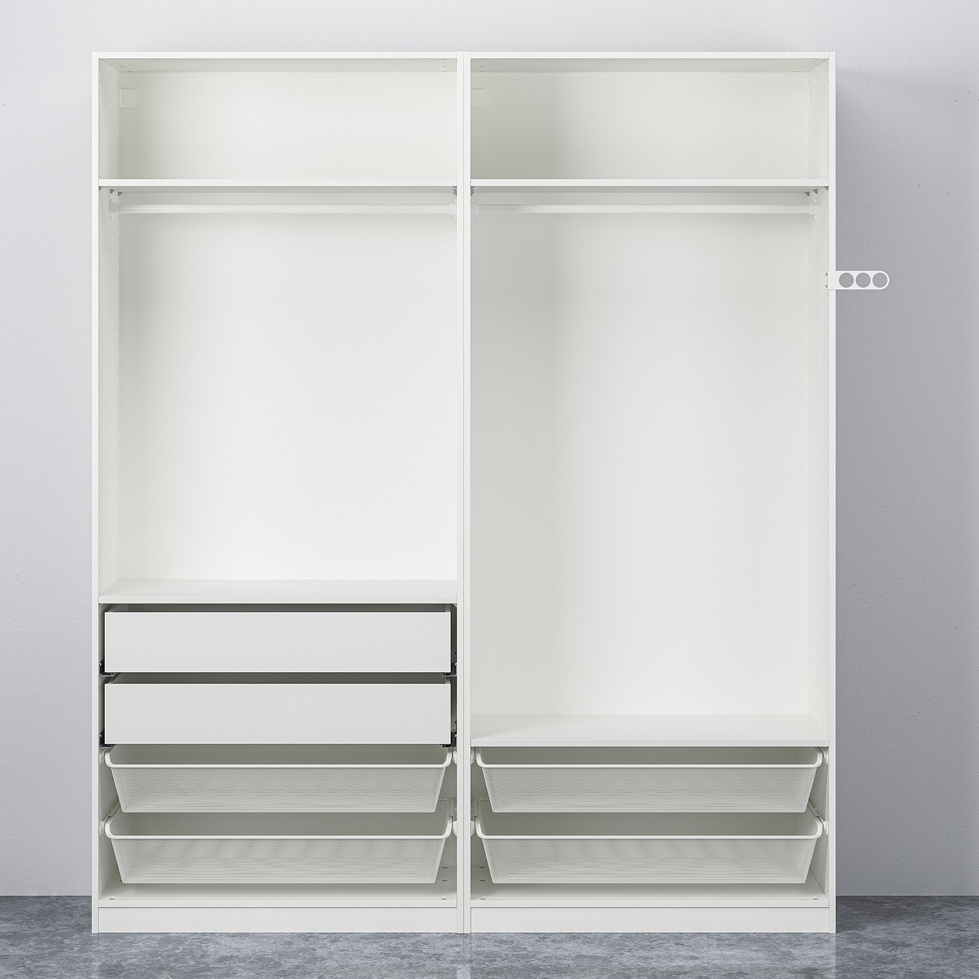 PAX / GULLABERG wardrobe combination, white/white, 783/4x235/8x931