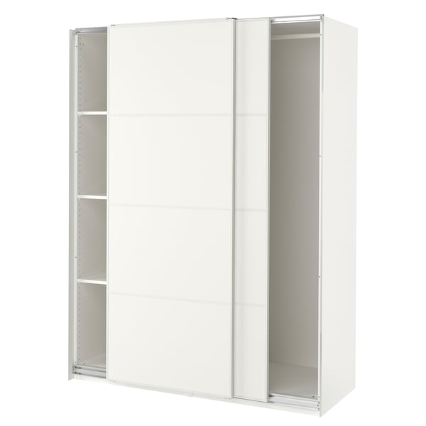 PAX / MEHAMN Wardrobe combination, white/double sided white, 59x26x79 1/4 "