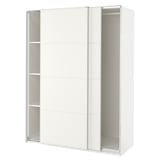PAX / MEHAMN Wardrobe combination, white/double sided white, 59x26x79 1/4 "