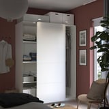 PAX / MEHAMN Wardrobe combination, white/double sided white, 59x26x79 1/4 "