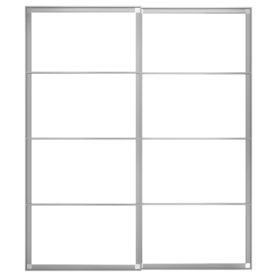 PAX pair of sliding door frames & rail, aluminum, 783/4x927/8" IKEA