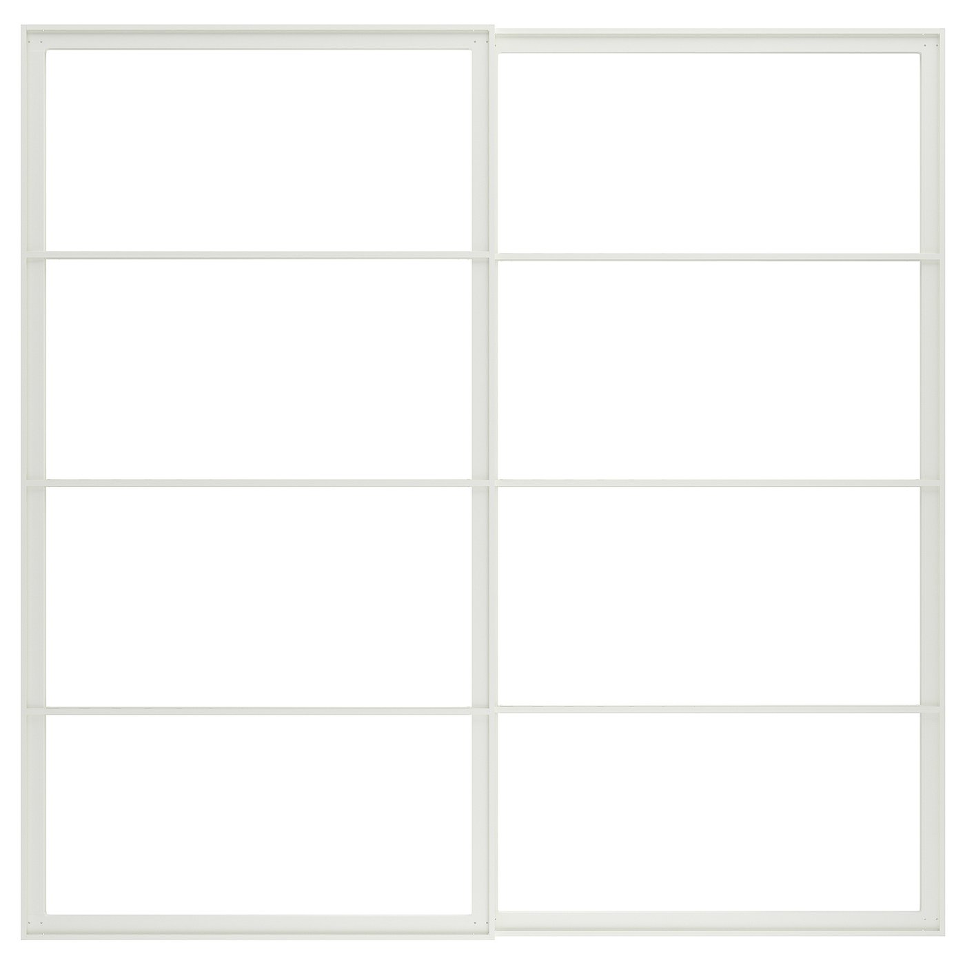 PAX / HASVIK Wardrobe with sliding doors, white/white, 59x26x93 1/8 "