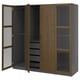 PAX / TONSTAD Wardrobe combination, dark gray brown/stained oak veneer glass, 78 3/4x23 5/8x79 1/4 "