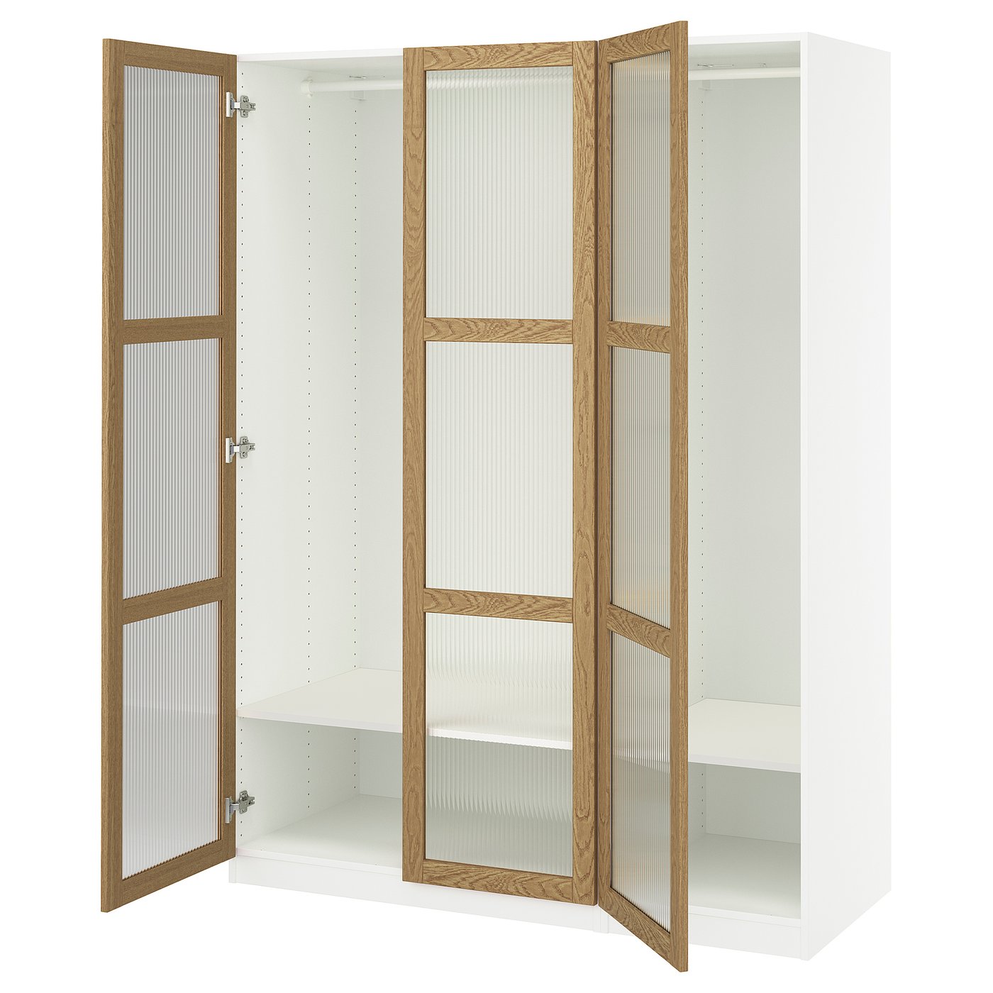 その他 IKEA PAX KOMPLEMEXT PAX / TONSTAD wardrobe combination, white/oak veneer glass, 59x235
