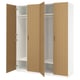 PAX / TONSTAD Wardrobe combination, white/oak veneer, 78 3/4x23 5/8x93 1/8 "