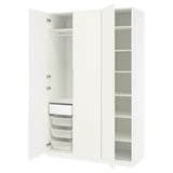 PAX / TONSTAD Wardrobe combination, white/off-white, 59x23 5/8x93 1/8 "