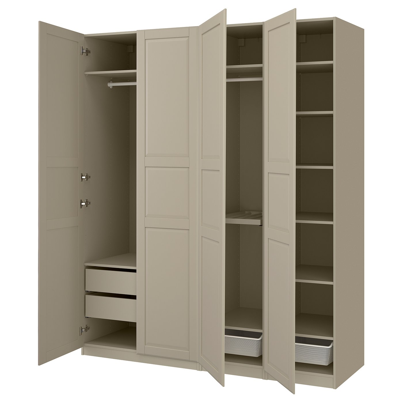 PAX / TYSSEDAL wardrobe combination, gray-beige/gray-beige, 783